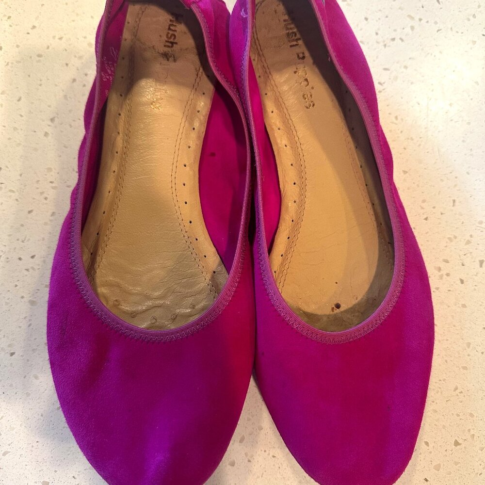 Pink/Purple Hush Puppies Suede Ballet Flats US 9